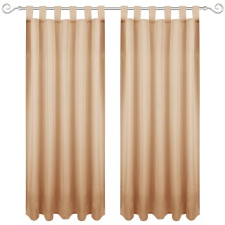 Dekoschal Ellen Schlaufen Blickdicht 2er Pack - 140x225cm Sandgrau