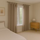 Gardinenschal Ellen blickdicht mit Schlaufen 2er Pack 140x225 cm Sandgrau