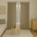 Gardinenschal Ellen blickdicht mit Schlaufen 2er-Pack Sandgrau 140x225 cm