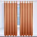 Dekoschal Ellen Schlaufen Blickdicht 2er Pack - 140x225cm Hellbraun