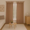 Gardinenschal Ellen blickdicht mit Schlaufen 2er Pack 140x225 cm Hellbraun