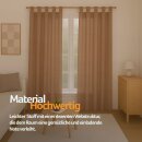 Gardinenschal Ellen blickdicht mit Schlaufen 2er Pack 140x225 cm Hellbraun