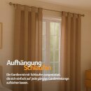 Gardinenschal Ellen blickdicht mit Schlaufen 2er Pack 140x225 cm Hellbraun