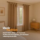 Gardinenschal Ellen blickdicht mit Schlaufen 2er-Pack Hellbraun 140x225 cm