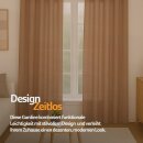 Gardinenschal Ellen blickdicht mit Schlaufen 2er-Pack Hellbraun 140x225 cm