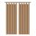 Gardinenschal Ellen blickdicht mit Schlaufen 2er-Pack Hellbraun 140x225 cm