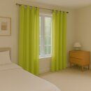 Gardinenschal Ellen blickdicht mit Schlaufen 2er Pack 140x225 cm Grün