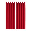 Gardinenschal Ellen blickdicht mit Schlaufen 2er-Pack Rot...