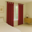 Gardinenschal Ellen blickdicht mit Schlaufen 2er-Pack Rot 140x225 cm