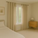 Gardinenschal Ellen blickdicht mit Schlaufen 2er-Pack Beige 140x225 cm