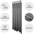 Dekoschal Ellen Schlaufen Blickdicht 2er Pack - 140x225 cm Anthrazit