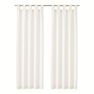 Gardinenschal Ellen blickdicht mit Schlaufen 2er Pack 140x245 cm Weiß