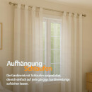 Dekoschal Ellen Schlaufen Blickdicht 2er Pack - 140x245cm Weiß