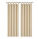 Dekoschal Ellen Schlaufen Blickdicht 2er Pack - 140x245cm...