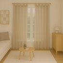 Gardinenschal Ellen blickdicht mit Schlaufen 2er Pack 140x245 cm Beige