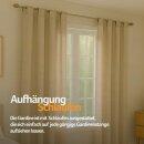 Gardinenschal Ellen blickdicht mit Schlaufen 2er Pack 140x245 cm Beige