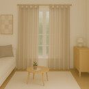 Gardinenschal Ellen blickdicht mit Schlaufen 2er-Pack Beige 140x245 cm