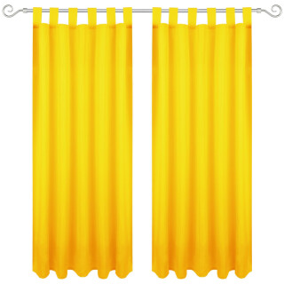 Dekoschal Ellen Schlaufen Blickdicht 2er Pack - 140x245cm Gelb