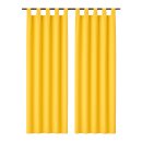 Gardinenschal Ellen blickdicht mit Schlaufen 2er-Pack Gelb 140x245 cm