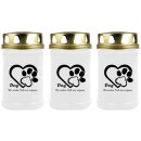 40h Brenner mit Tier-Motiv (Weiß) - 3er Pack...
