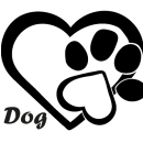 40h Brenner mit Tier-Motiv ( Weiß ) - 3er Pack Hundepfote Herz