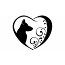 40h Brenner mit Tier-Motiv ( Weiß ) - 9er Pack Hund Herz