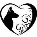 40h Brenner mit Tier-Motiv (Weiß) - 9er Pack Hund Herz