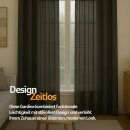 Dekoschal Ellen Universalband Blickdicht 2er Pack - 140x145cm Schwarz