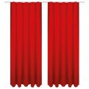 Dekoschal Ellen Universalband Blickdicht 2er Pack - 140x145cm Rot