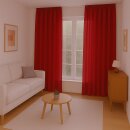 Dekoschal Ellen Universalband Blickdicht 2er-Pack Rot 140x145 cm