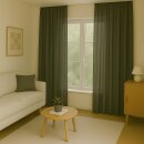 Dekoschal Ellen Universalband Blickdicht 2er-Pack Anthrazit 140x145 cm