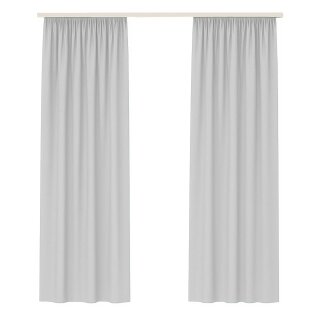 Dekoschal Ellen Universalband Blickdicht 2er-Pack Hellgrau 140x145 cm