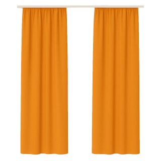 Dekoschal Ellen Universalband Blickdicht 2er-Pack Hellorange 140x145 cm