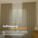 Dekoschal Ellen Universalband Blickdicht 2er-Pack Sandgrau 140x175 cm