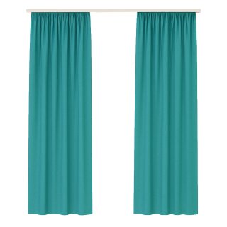 Dekoschal Ellen Universalband Blickdicht 2er-Pack Türkis 140x175 cm