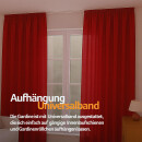 Dekoschal Ellen Universalband Blickdicht 2er-Pack Rot 140x175 cm