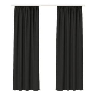 Dekoschal Ellen Universalband Blickdicht 2er-Pack Schwarz 140x245 cm