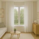 Dekoschal Ellen Universalband Blickdicht 2er Pack - 140x245cm Weiß