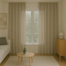 Dekoschal Ellen Universalband Blickdicht 2er-Pack Sandgrau 140x245 cm