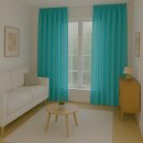 Dekoschal Ellen Universalband Blickdicht 2er-Pack Türkis 140x245 cm