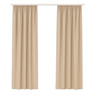 Dekoschal Ellen Universalband Blickdicht 2er-Pack Beige 140x245 cm
