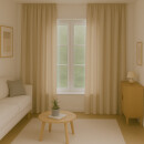 Dekoschal Ellen Universalband Blickdicht 2er-Pack Beige 140x245 cm