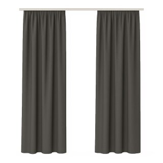 Dekoschal Ellen Universalband Blickdicht 2er-Pack Anthrazit 140x245 cm