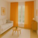 Dekoschal Ellen Universalband Blickdicht 2er-Pack Hellorange 140x245 cm