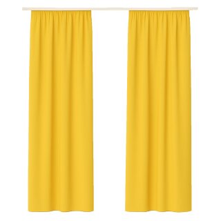 Dekoschal Ellen Universalband Blickdicht 2er-Pack Gelb 140x245 cm