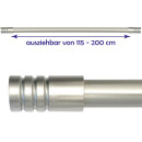 Stilgarnitur "Modern" ausziehbar 115-200cm Silber