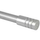 Gardinenstange "Modern" 115-200cm ausziehbar inkl. Zubehör Silber