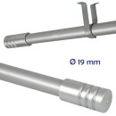 Gardinenstange "Modern" 115-200cm ausziehbar inkl. Zubehör Silber