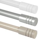 Gardinenstange "Modern" 115-200cm ausziehbar inkl. Zubehör Silber