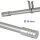 Gardinenstange "Modern" 115-200cm ausziehbar inkl. Zubehör Silber